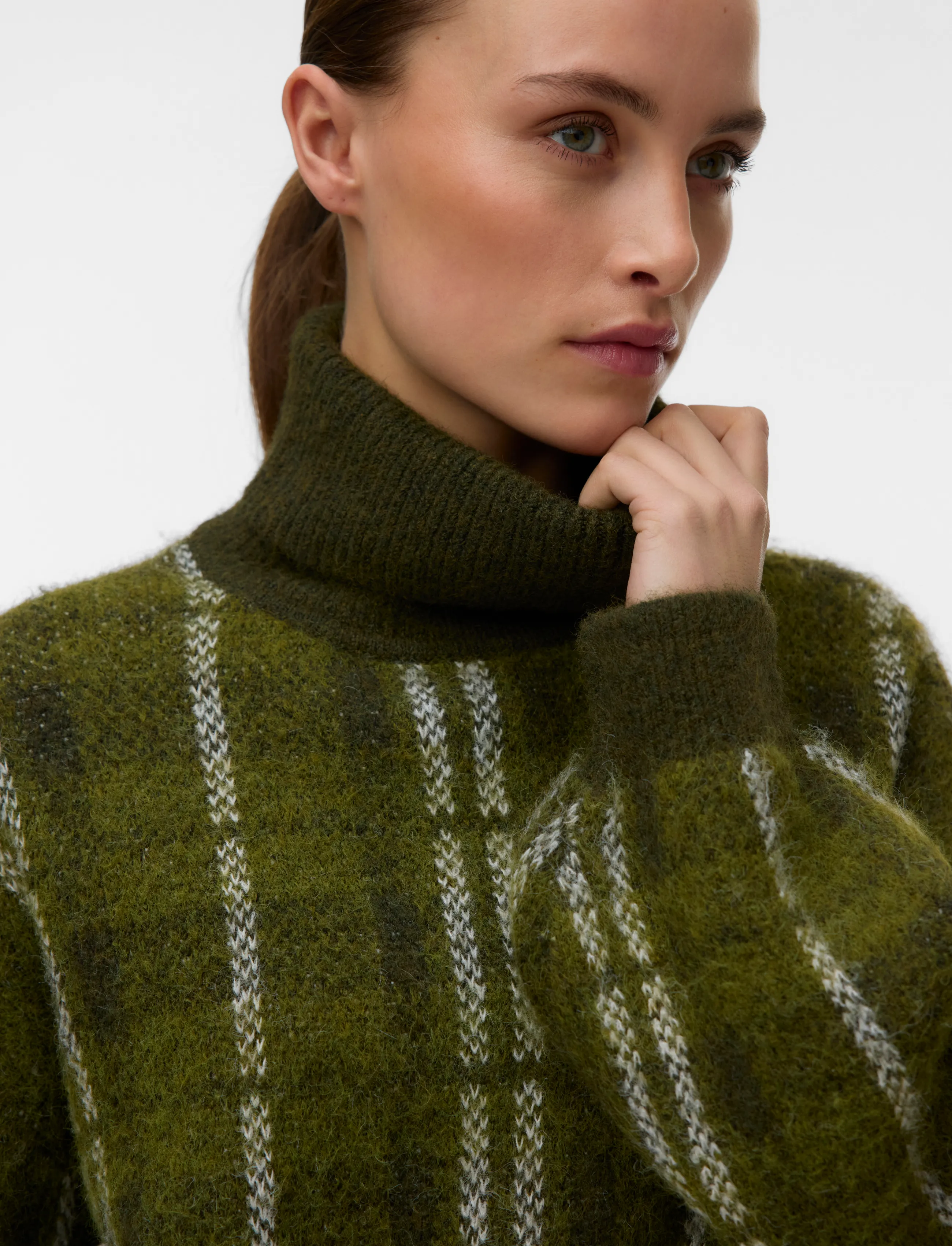 Vero Moda - VMTOBY LS HIGHNECK PULLOVER - forest night - 4