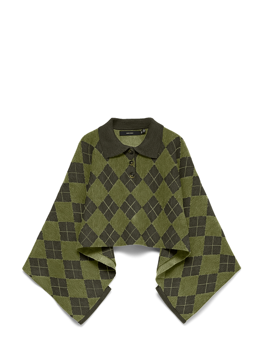 Vero Moda - VMDION POLONECK LS CAPE - ponchoer & kapper - forest night - 0