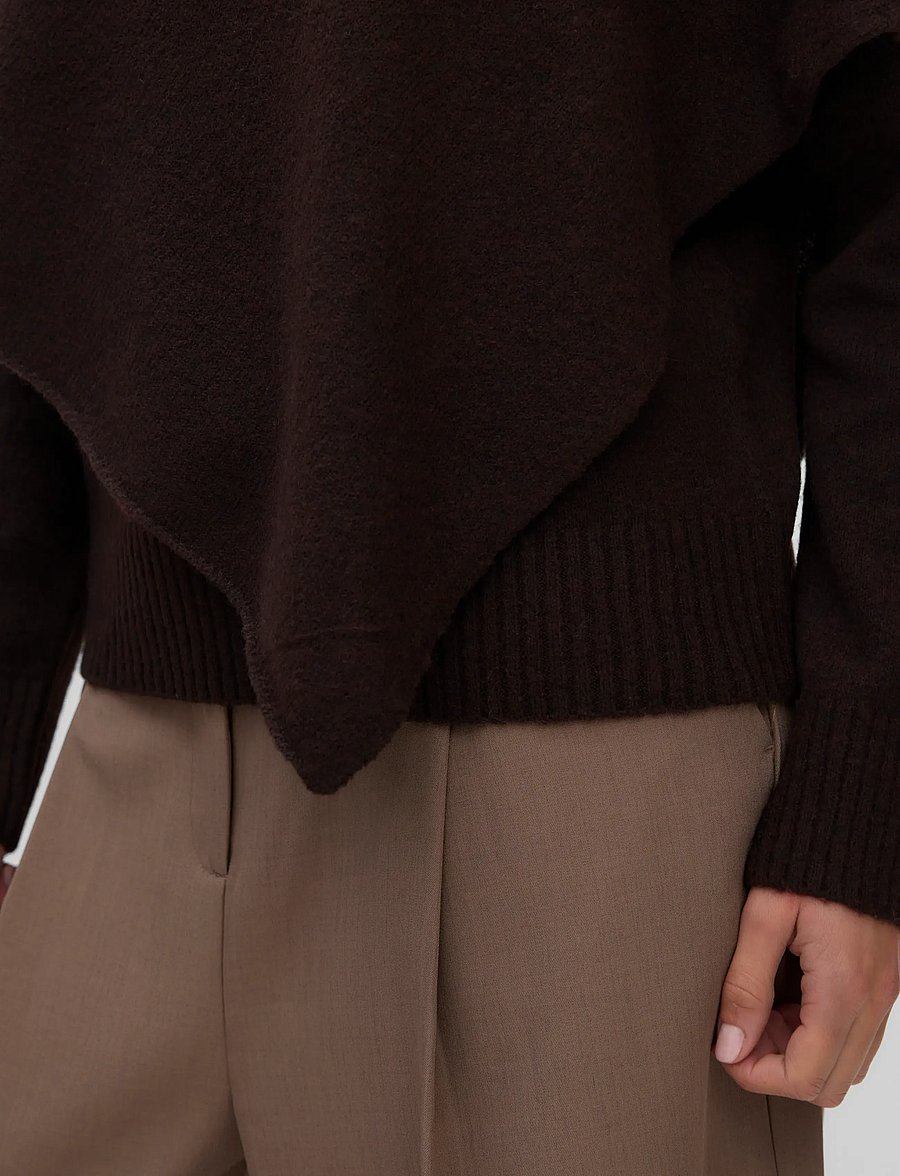 Vero Moda - VMCAMILA LS CAPE HIGHNECK PULLOVER - chocolate torte - 4