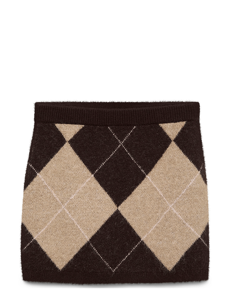 Vero Moda - VMDARLA NW SHORT SKIRT - strikkede nederdele - chocolate torte - 1