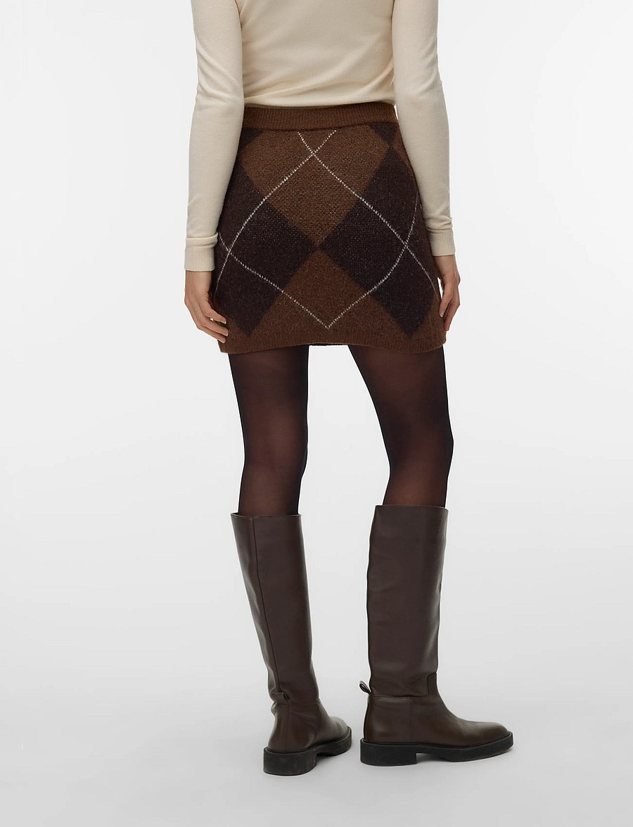 Vero Moda - VMDARLA NW SHORT SKIRT - strickröcke - cocoa brown - 2