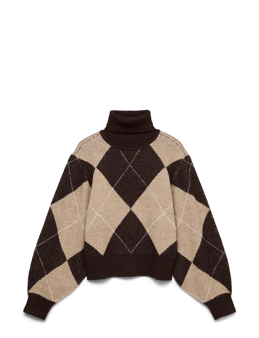 Vero Moda - VMDARLA LS ROLLNECK PULLOVER - pullover - chocolate torte - 0
