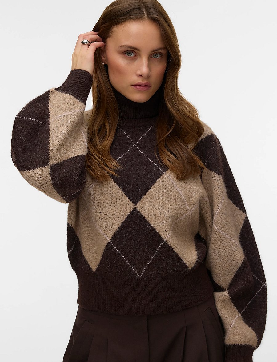 Vero Moda - VMDARLA LS ROLLNECK PULLOVER - pullover - chocolate torte - 2