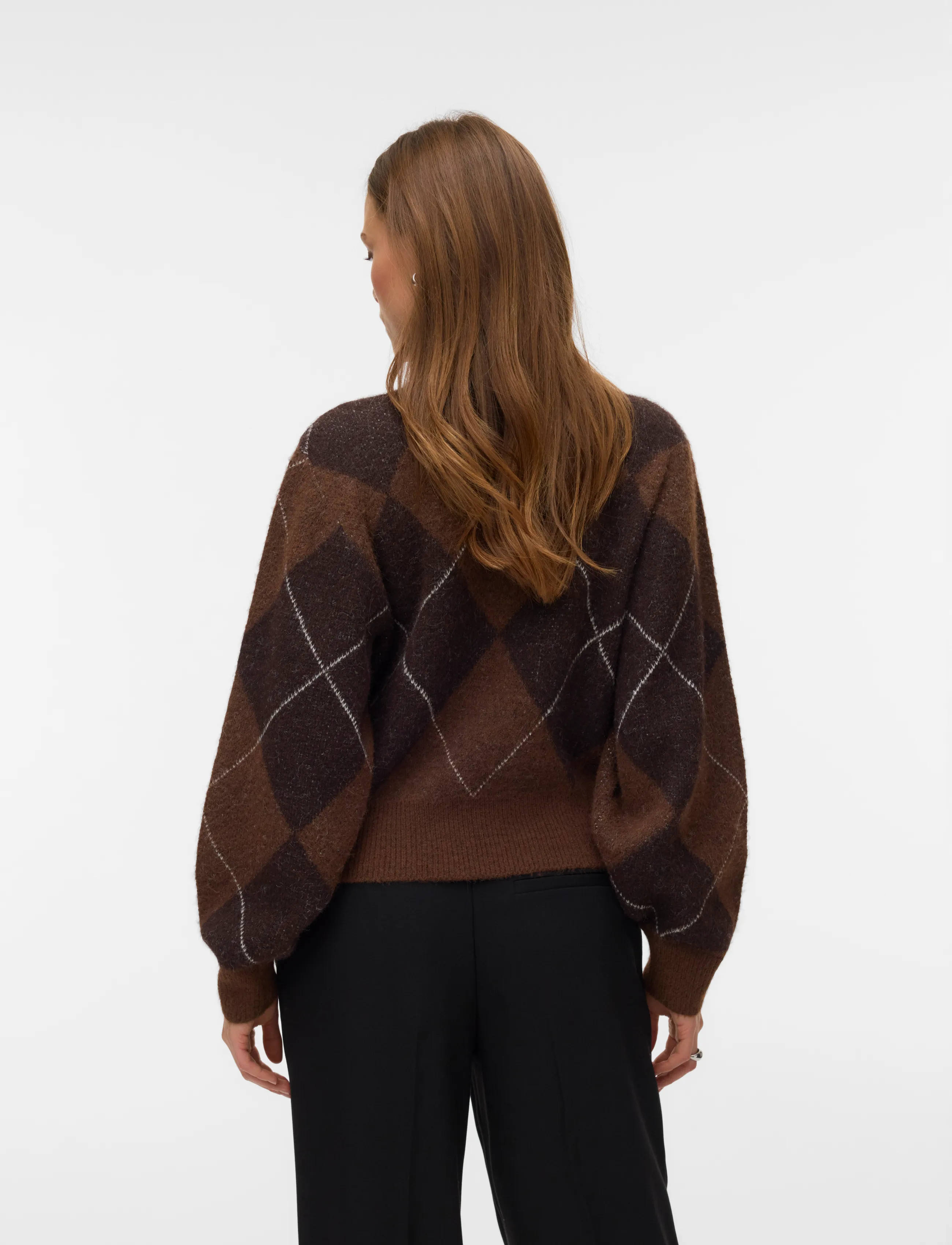 Vero Moda - VMDARLA LS ROLLNECK PULLOVER - striktrøjer - cocoa brown - 2