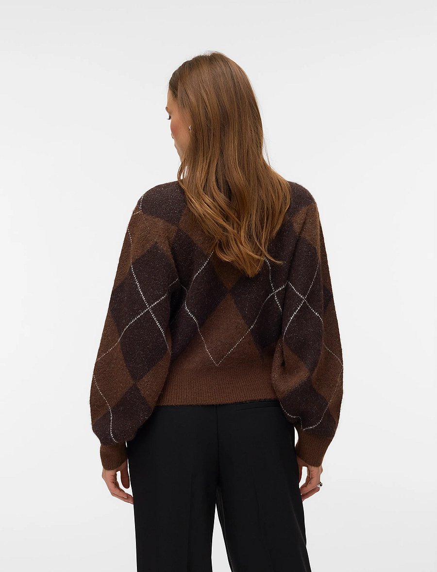 Vero Moda - VMDARLA LS ROLLNECK PULLOVER - striktrøjer - cocoa brown - 2