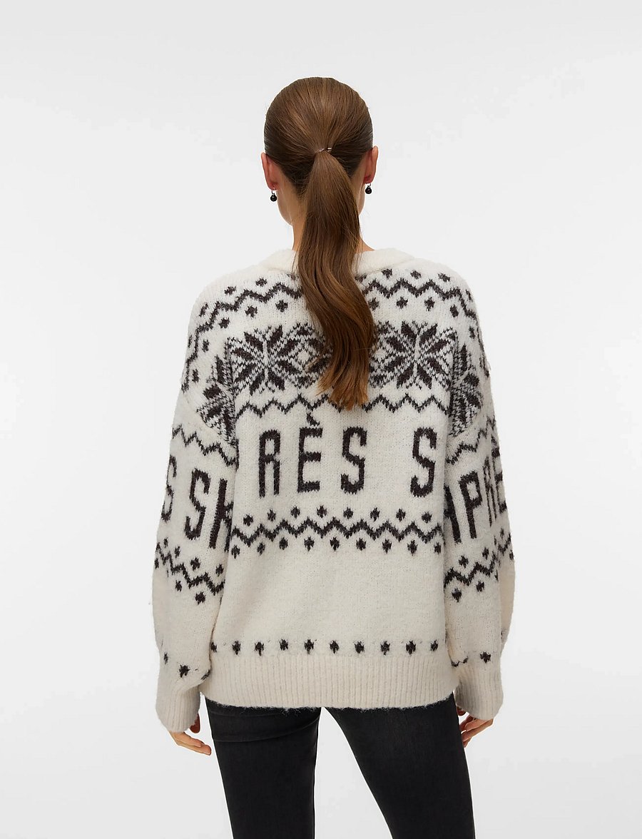 Vero Moda - VMMORITZ LS O-NECK PULLOVER - birch - 2