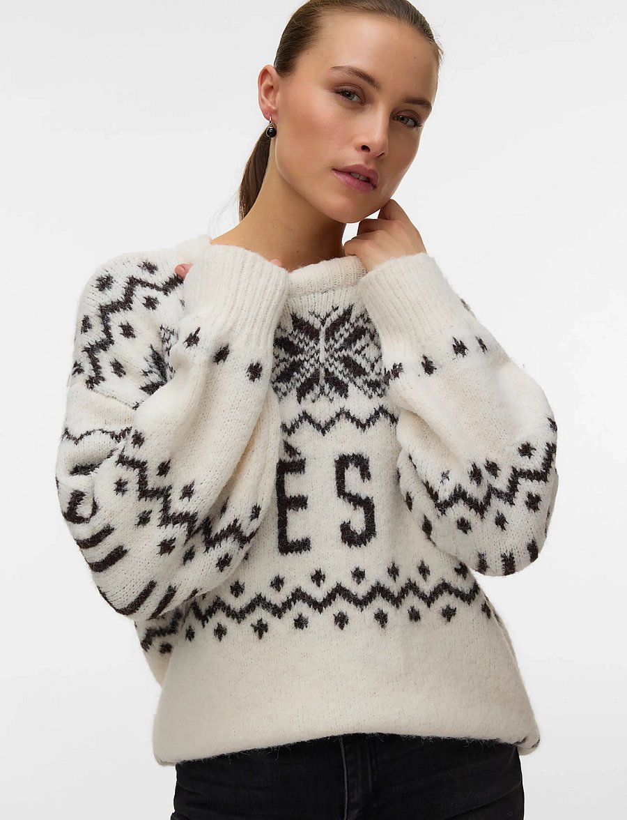 Vero Moda - VMMORITZ LS O-NECK PULLOVER - birch - 4