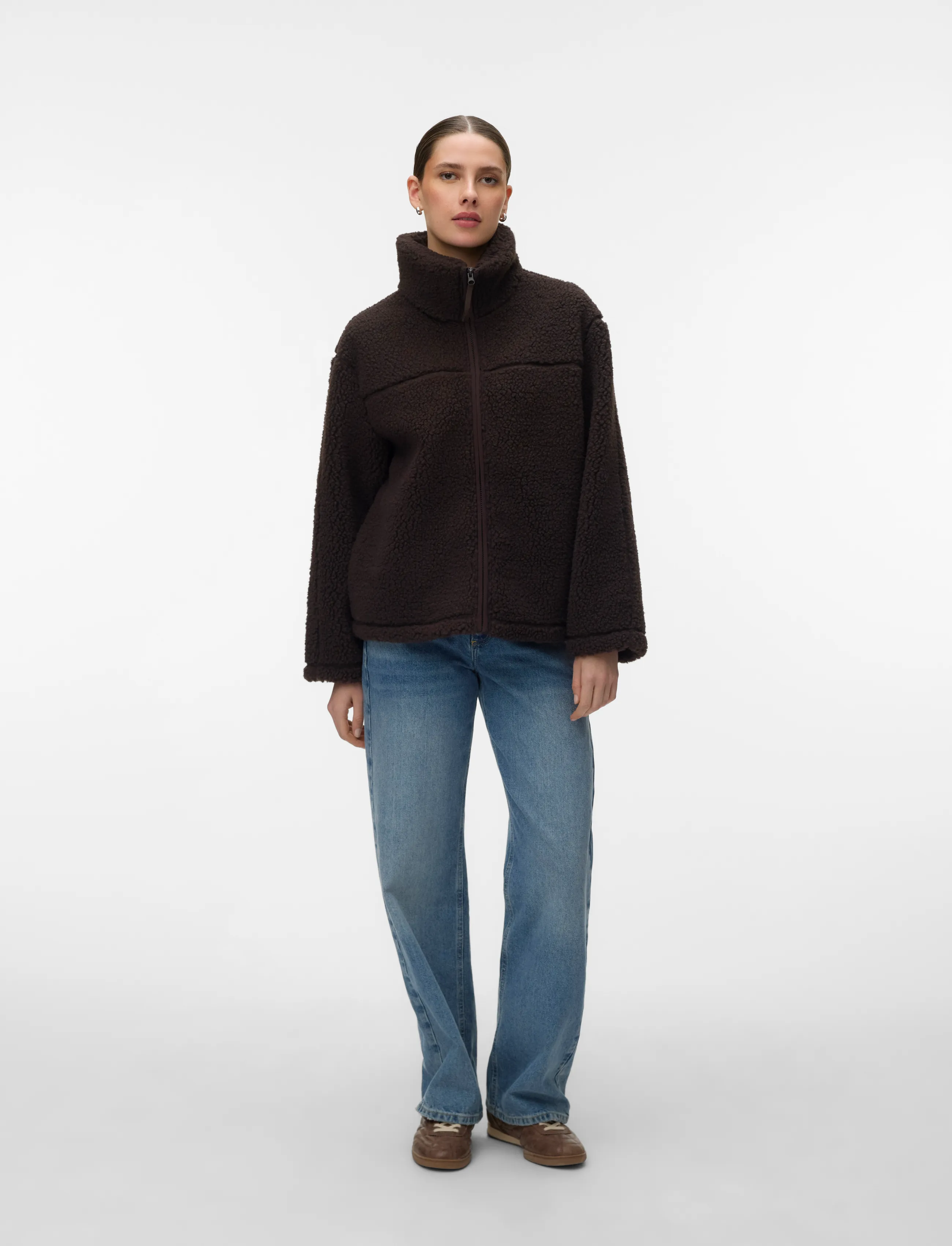 Vero Moda VMKARLA TEDDY JACKET NOOS - Joped ja mantlid - CHOCOLATE TORTE / brown