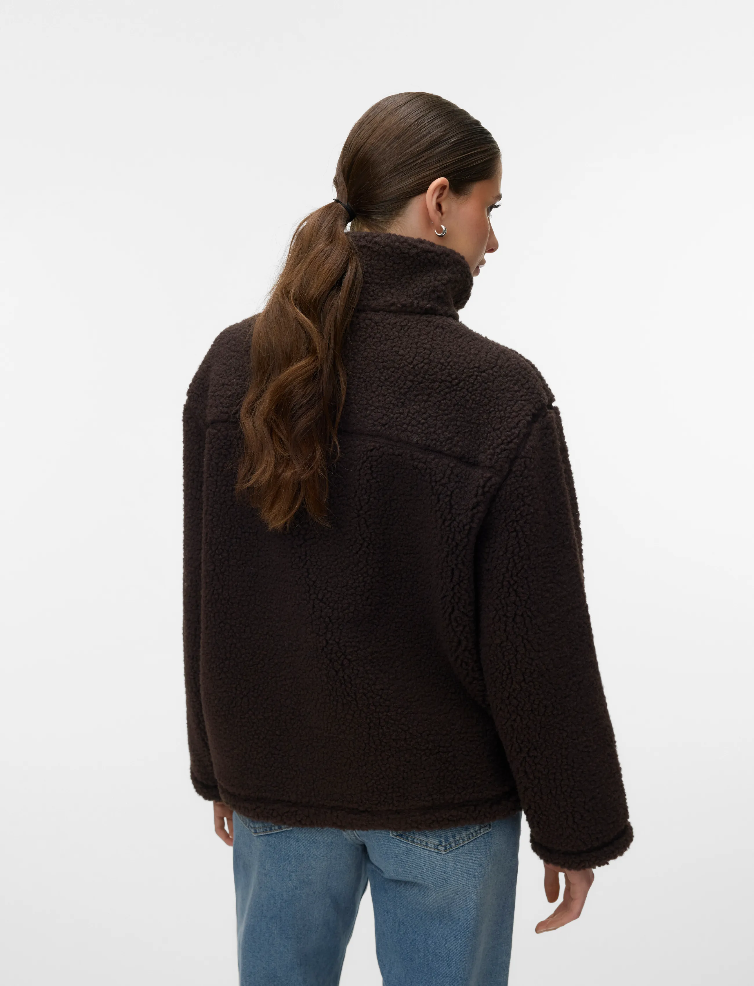 Vero Moda - VMKARLA TEDDY JACKET NOOS - kunstkarusnahk - chocolate torte - 2