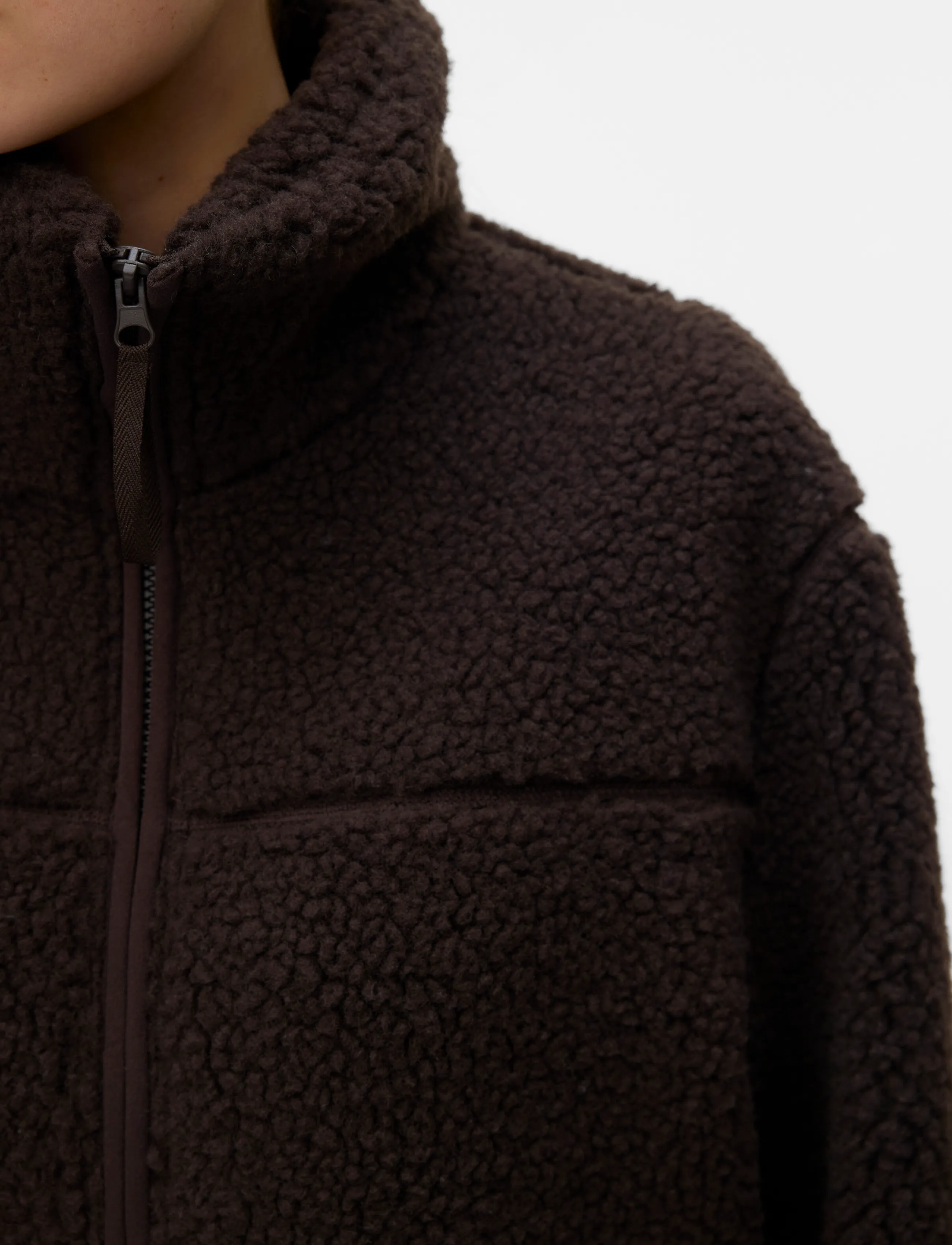 Vero Moda - VMKARLA TEDDY JACKET NOOS - kunstkarusnahk - chocolate torte - 4