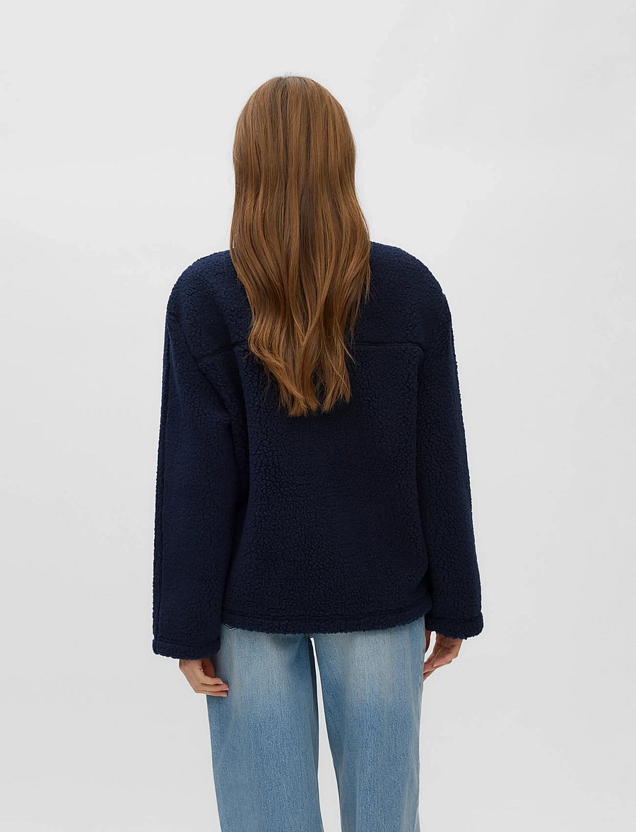 Vero Moda - VMKARLA TEDDY JACKET NOOS - kunstpelz - navy blazer - 2