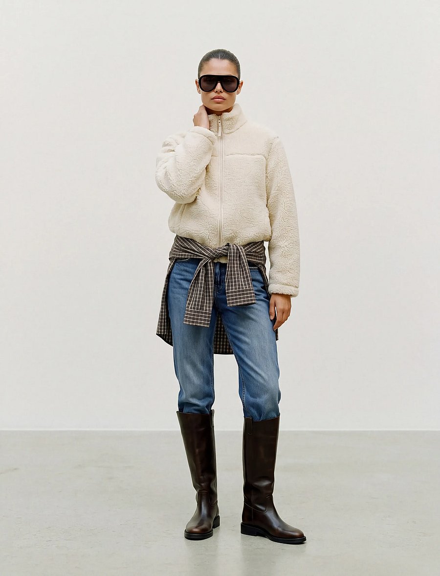 Vero Moda - VMKARLA TEDDY JACKET NOOS - fuskpäls - oatmeal - 0