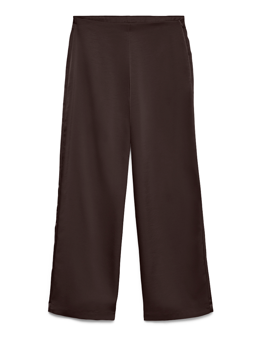 Vero Moda - VMMIRO HW WIDE PANT WVN - hosen mit weitem bein - chocolate torte - 0