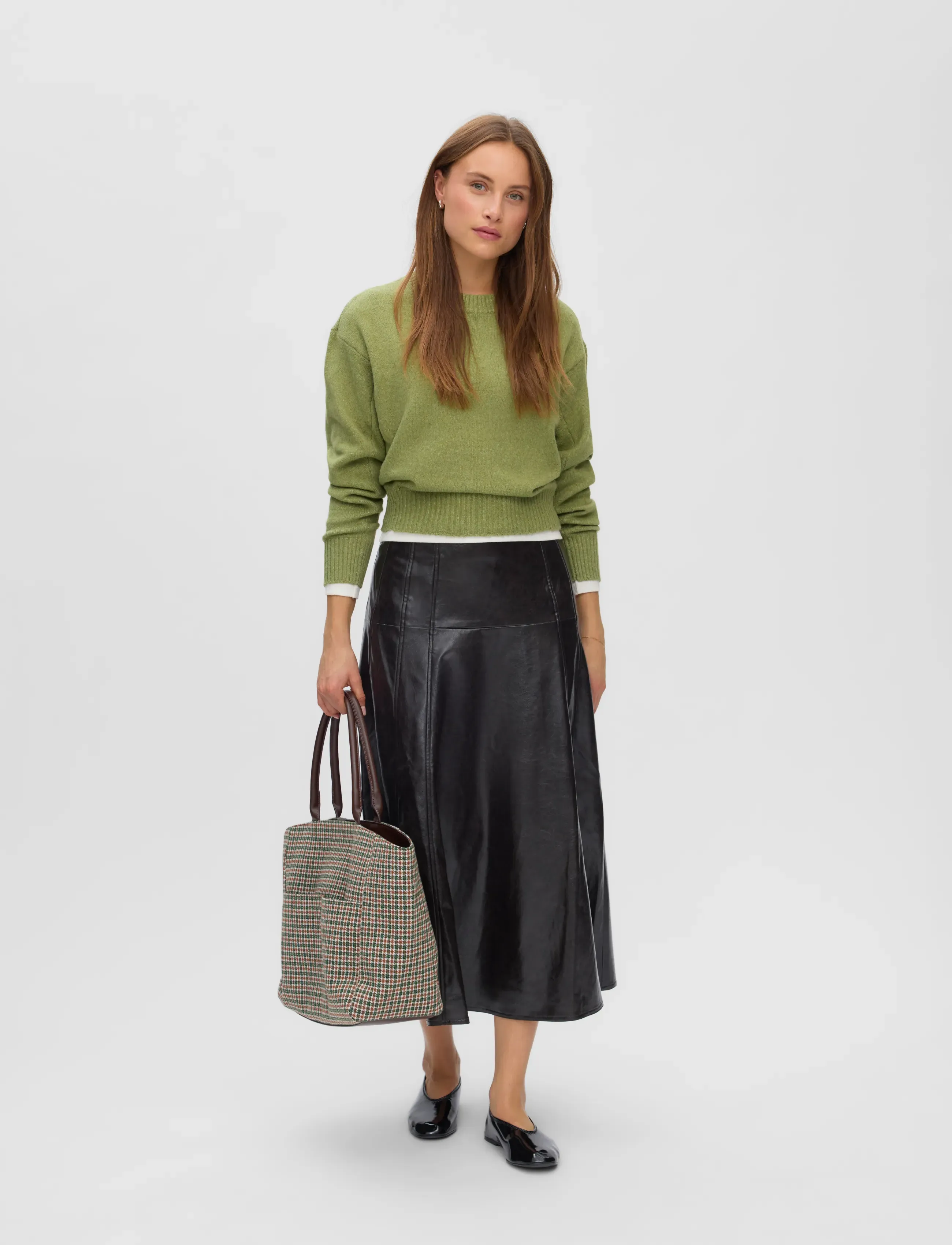 Vero Moda VMDASH HW COATED 7-8 SKIRT - Vero Moda - CHOCOLATE TORTE / brown