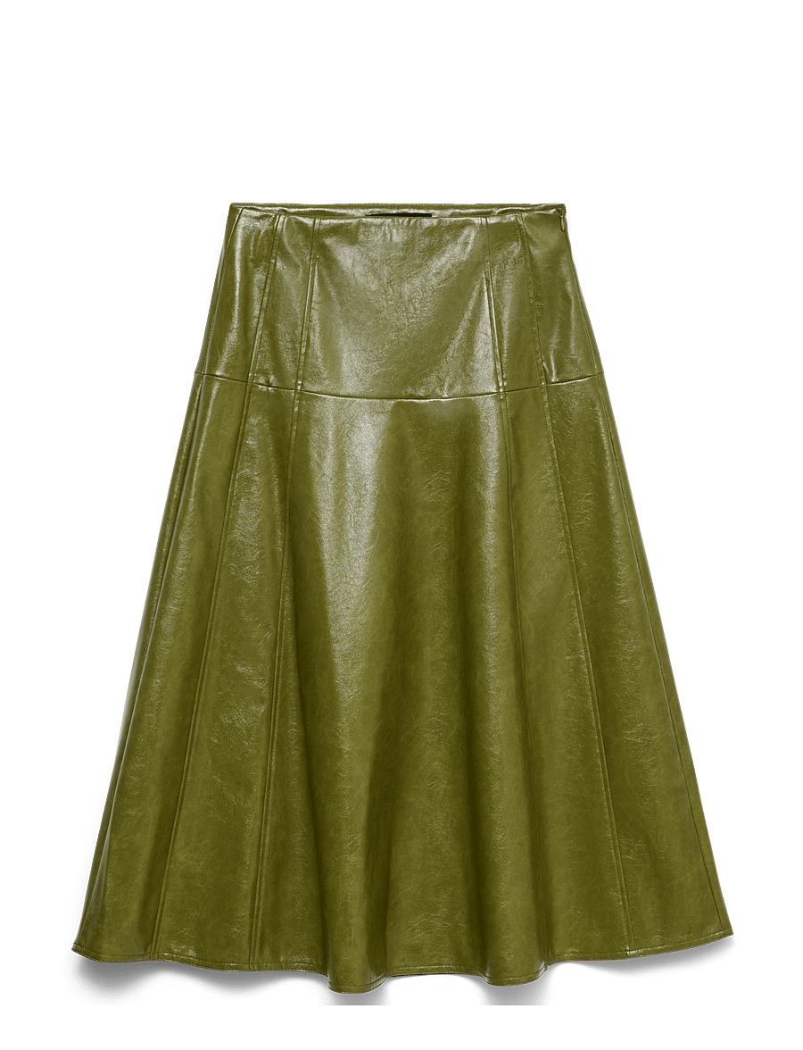 Vero Moda - VMDASH HW COATED 7-8 SKIRT - maxikjolar - sphagnum - 1