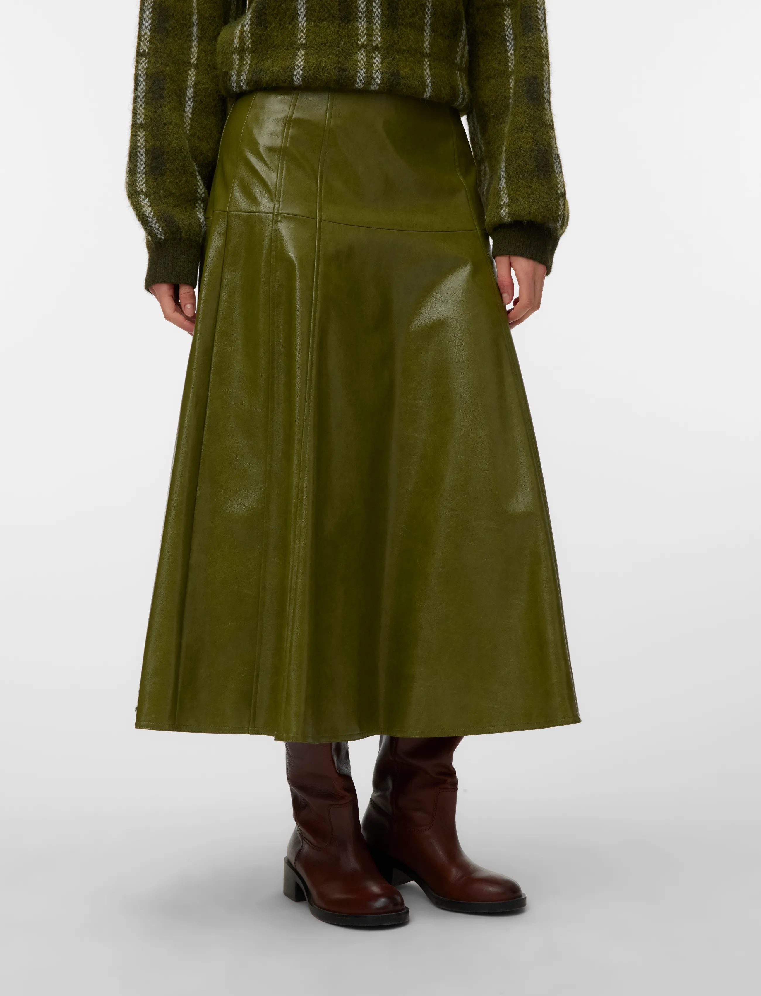 Vero Moda - VMDASH HW COATED 7-8 SKIRT - sphagnum - 3