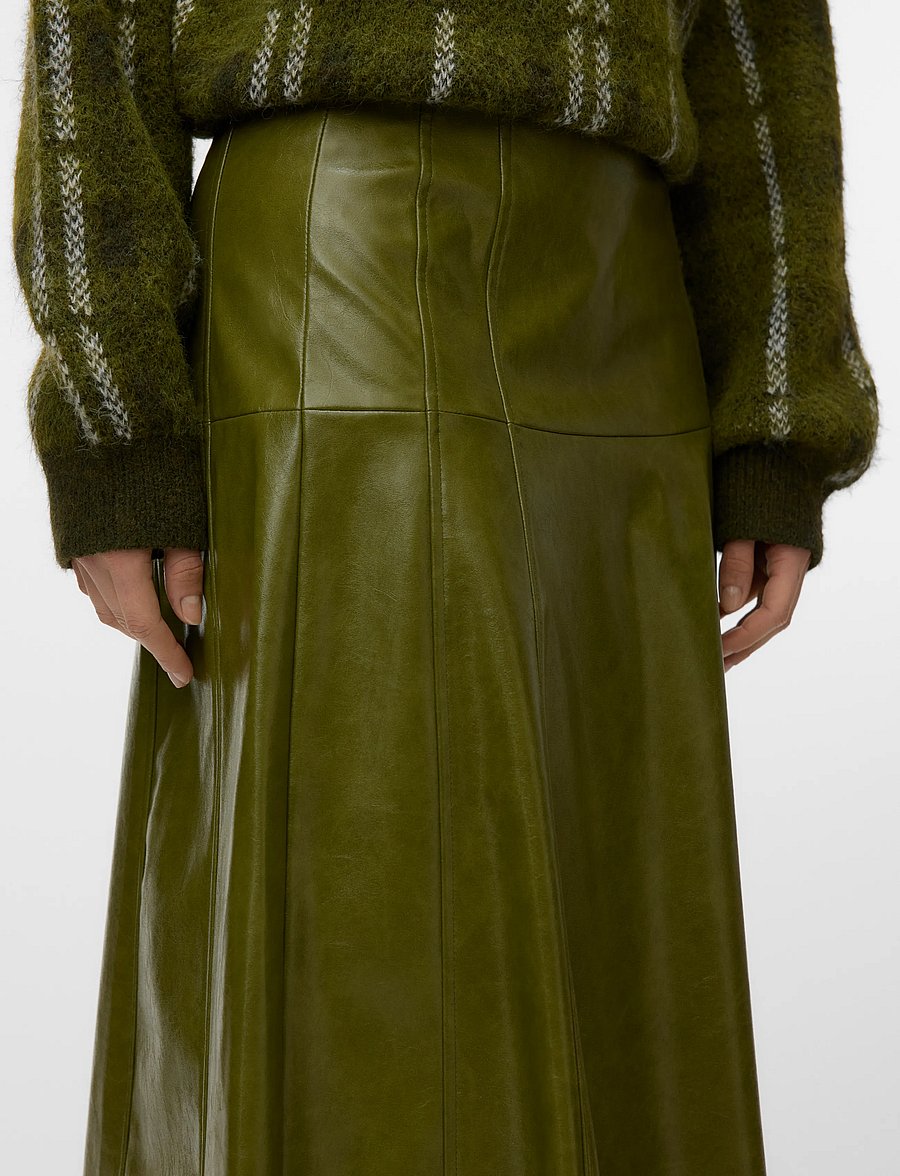 Vero Moda - VMDASH HW COATED 7-8 SKIRT - maxikjolar - sphagnum - 4