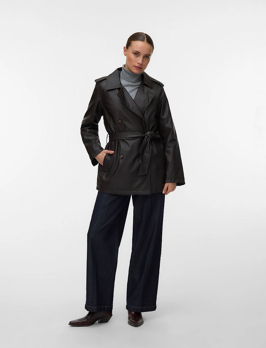 Vero Moda - VMEILEEN COATED JACKET - chocolate torte - 0