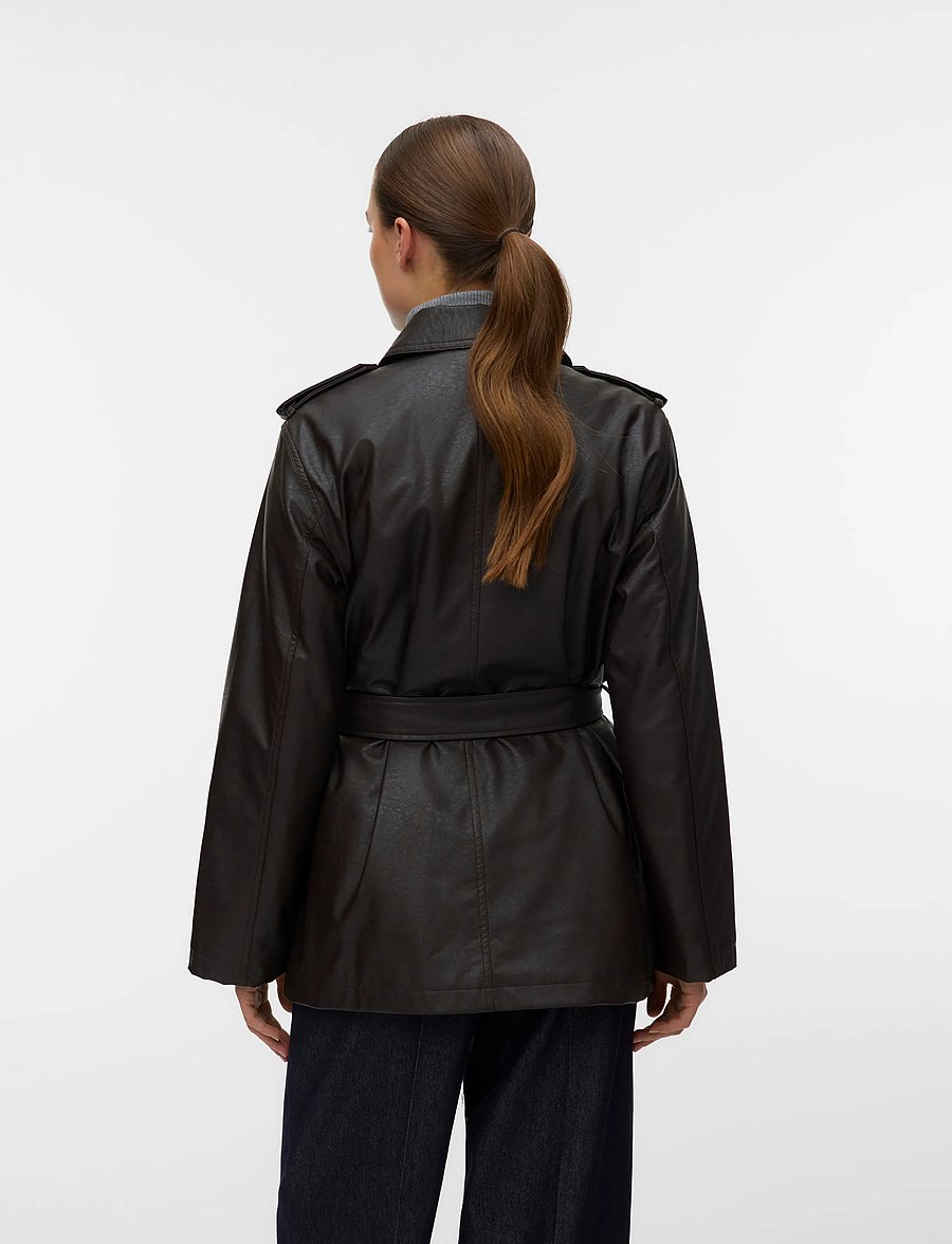 Vero Moda - VMEILEEN COATED JACKET - chocolate torte - 2