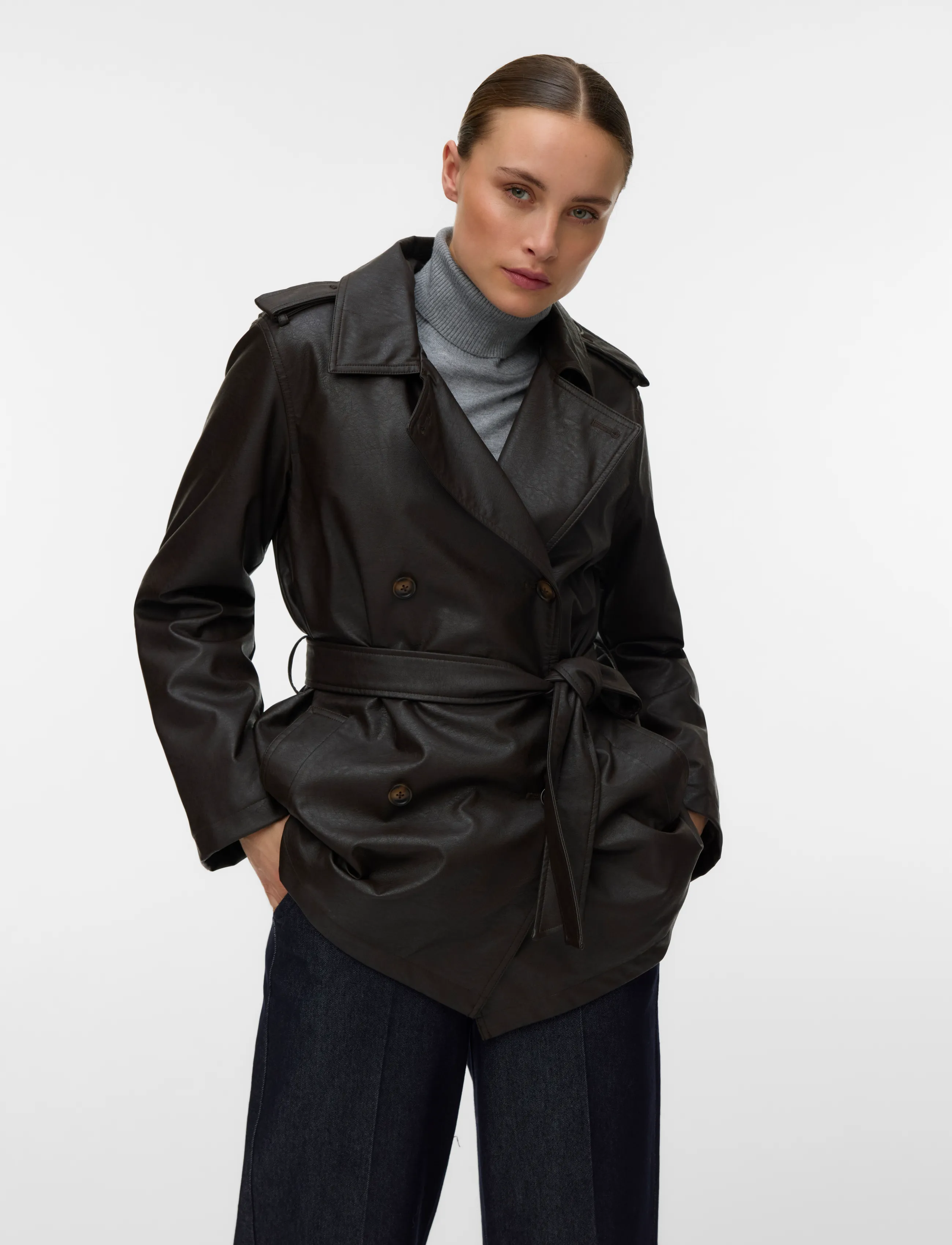 Vero Moda - VMEILEEN COATED JACKET - chocolate torte - 3