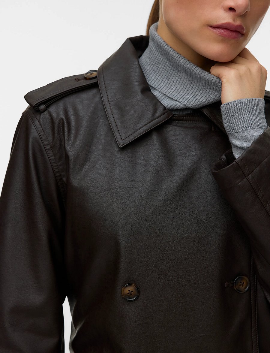 Vero Moda - VMEILEEN COATED JACKET - chocolate torte - 4