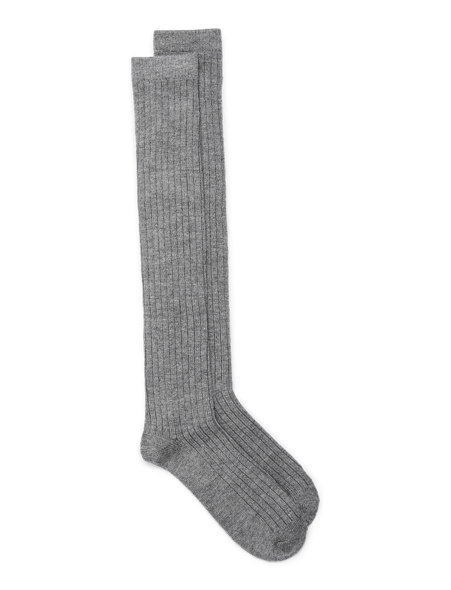 Vero Moda - VMSIMONE KNEE HIGH SOCKS - kniestrümpfe - dark grey melange - 0