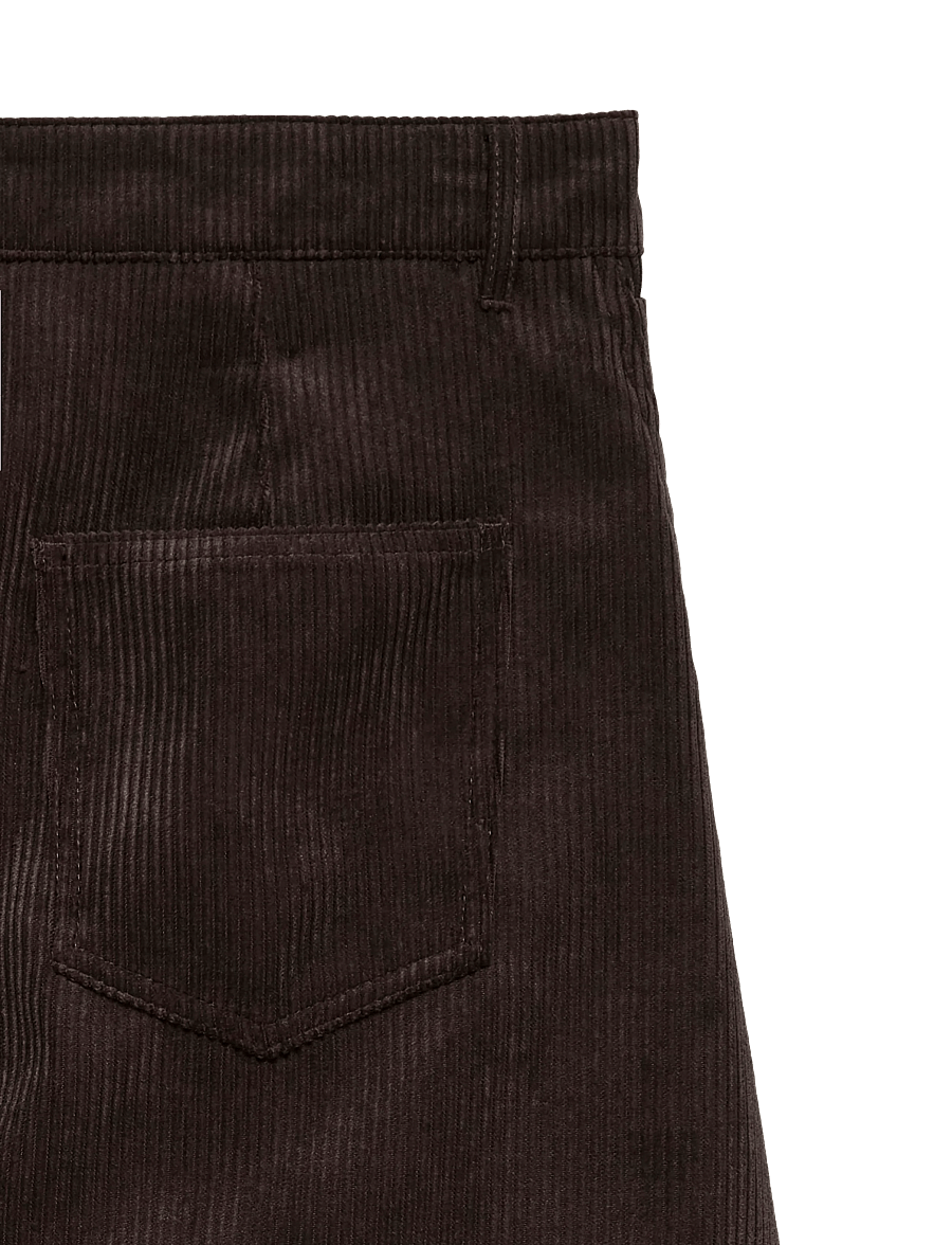 Vero Moda - VMKAITLIN HW WIDE CORD BARREL PANT - chocolate torte - 5