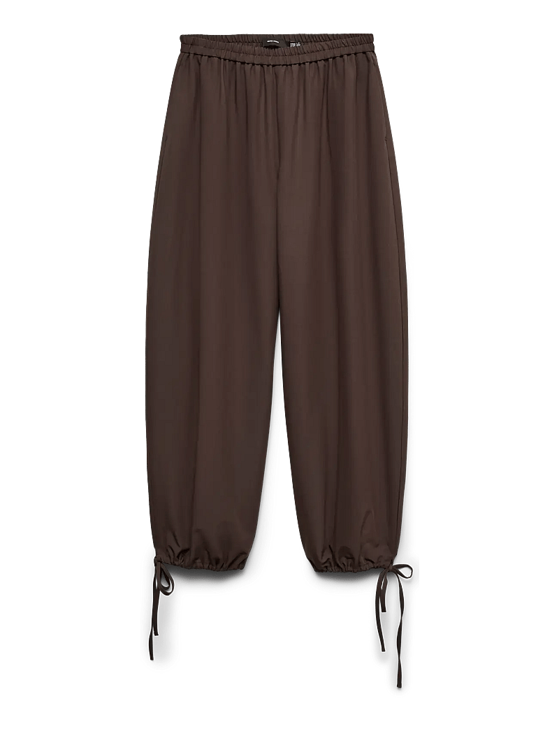 Vero Moda - VMLEIA MW HAREM PANTS - bukser med brede ben - mulch - 1