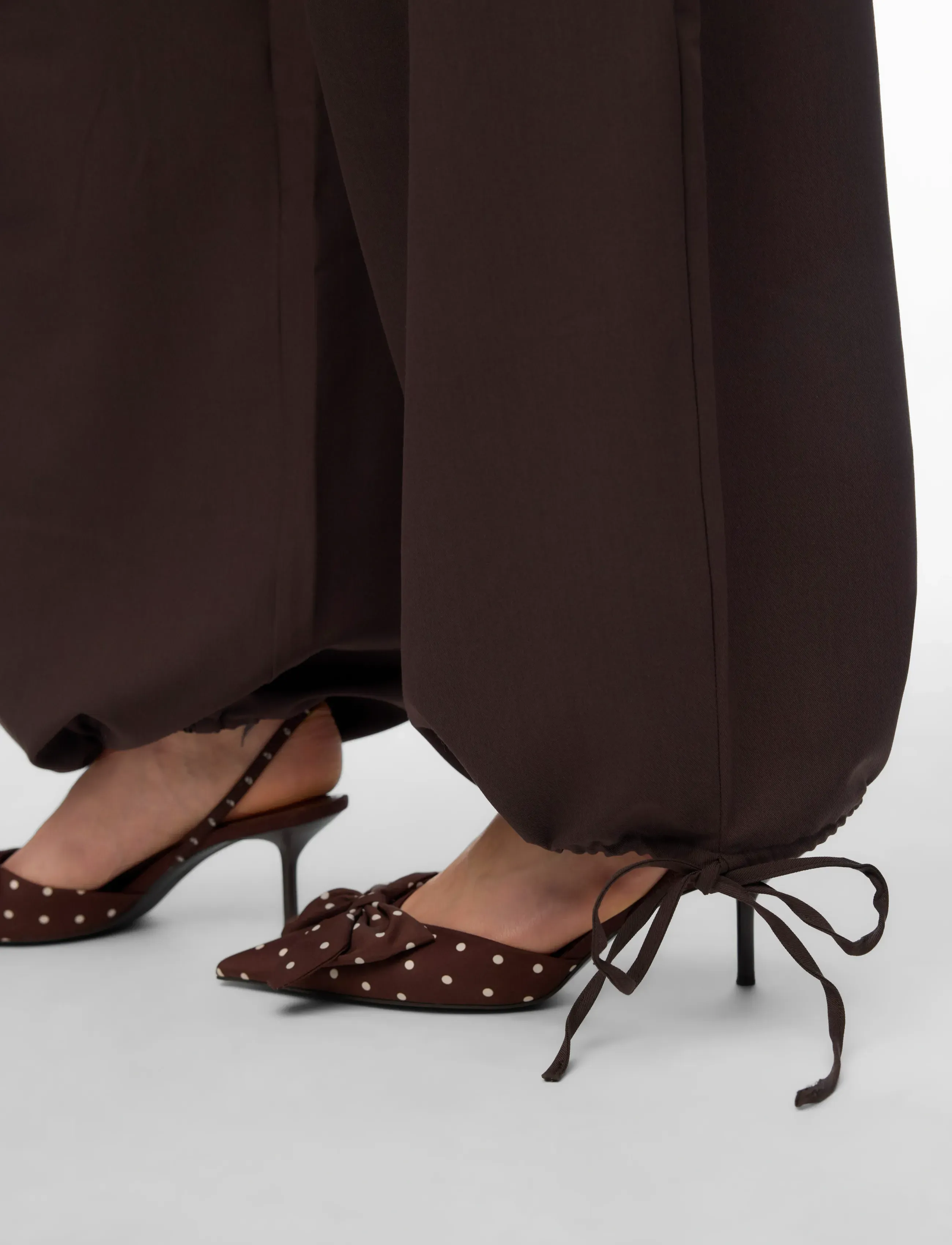 Vero Moda - VMLEIA MW HAREM PANTS - feestelijke kleding voor outlet-prijzen - mulch - 4