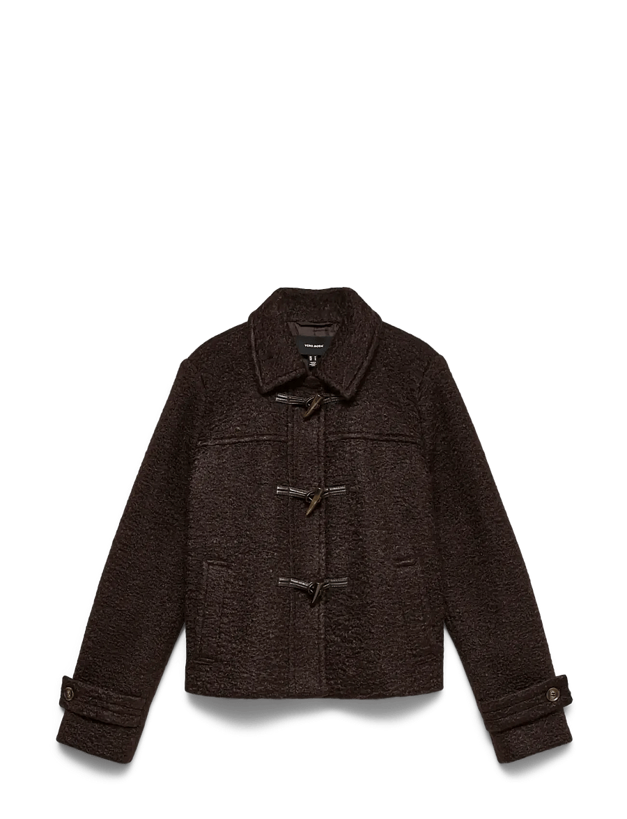 Vero Moda - VMELITEBUCKLE SHORT JACKET - steppjacken - chocolate torte - 1
