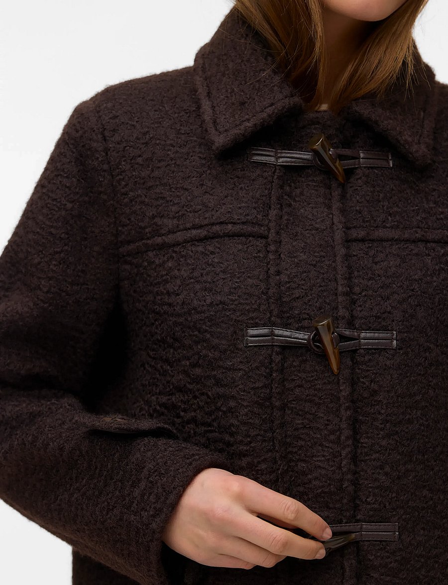 Vero Moda - VMELITEBUCKLE SHORT JACKET - steppjacken - chocolate torte - 4