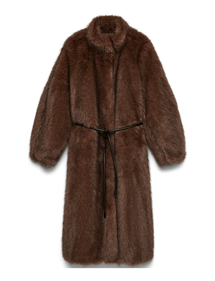 Vero Moda - VMGLORIACILLE LONG COAT - faux fur - cocoa brown - 1