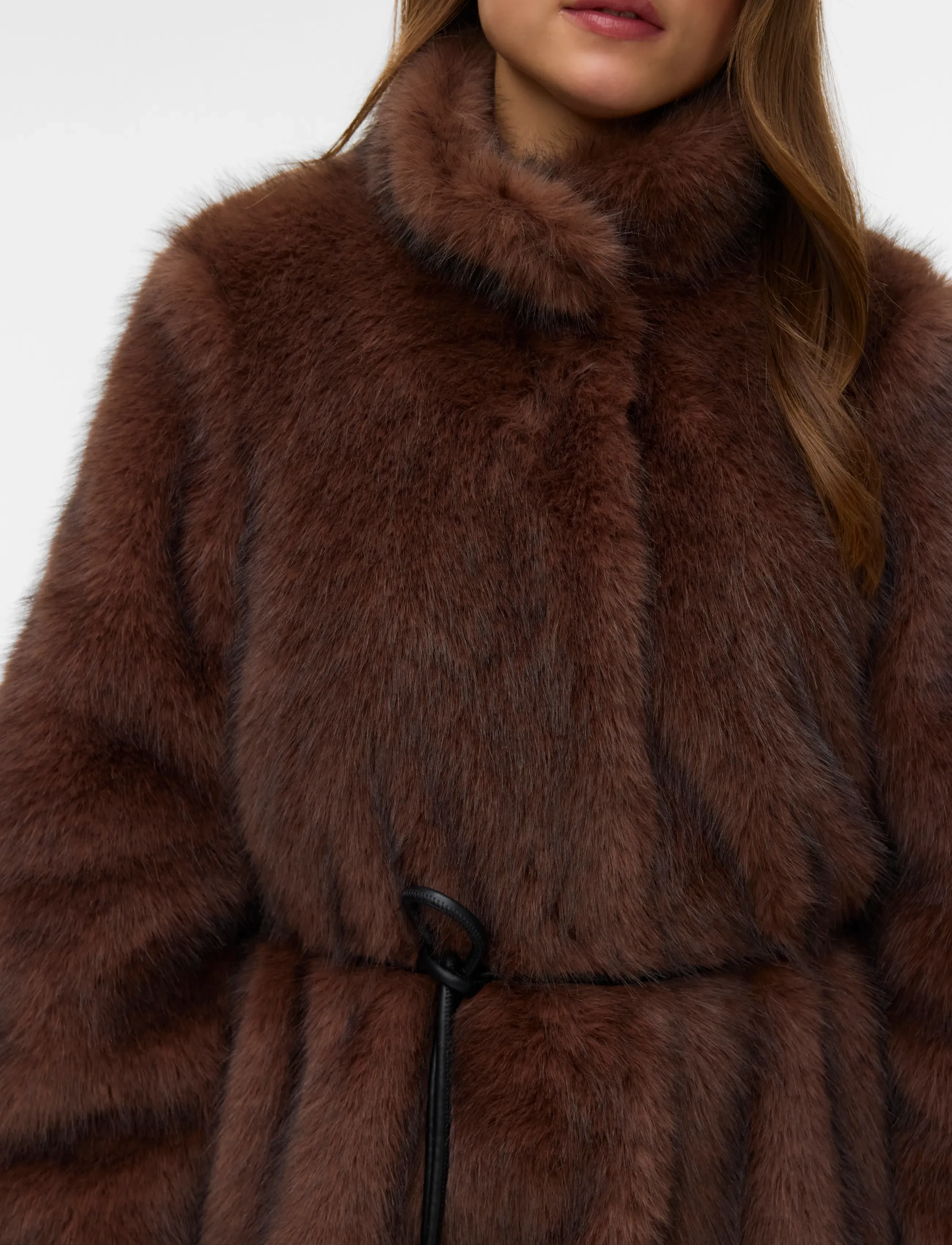 Vero Moda - VMGLORIACILLE LONG COAT - faux fur - cocoa brown - 4