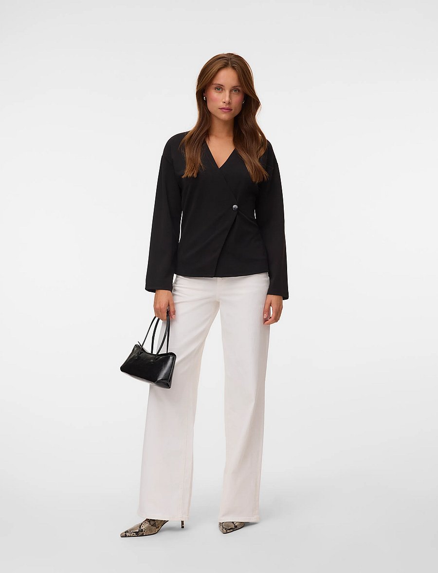 Vero Moda - VMSTAR LS CARDIGAN TOP JRS NOOS - koftor - black - 0