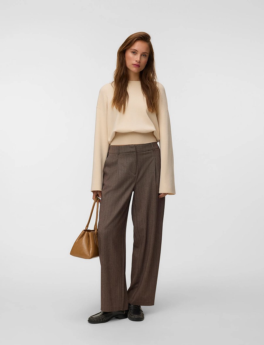 Vero Moda - AWHANNA LS CREW NECK KNIT PULLOVER NOOS - pullover - whitecap gray - 0