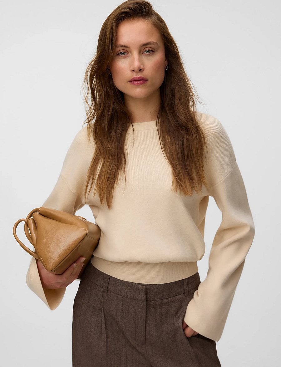 Vero Moda - AWHANNA LS CREW NECK KNIT PULLOVER NOOS - pullover - whitecap gray - 4