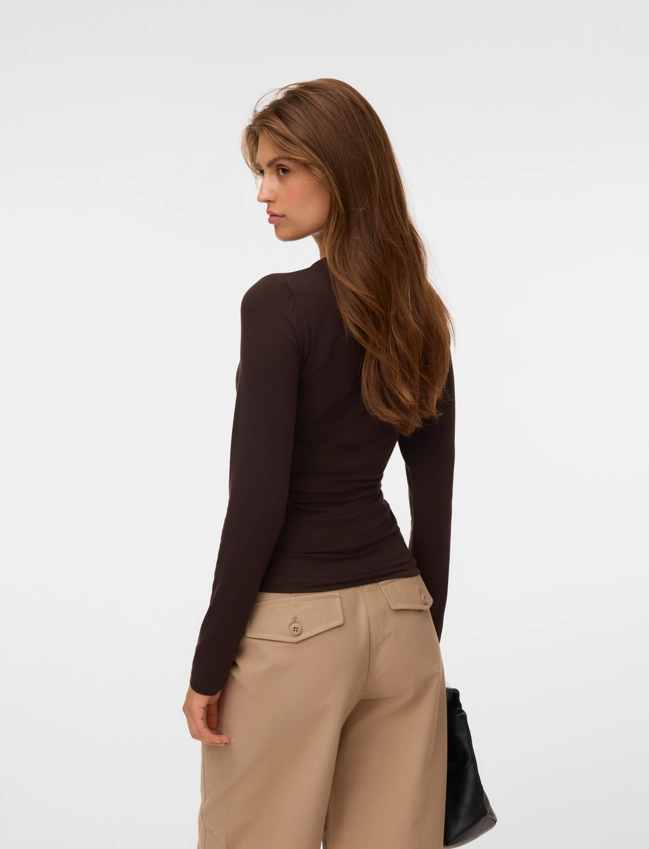 Vero Moda - VMADA LS TOP JRS NOOS - langärmlige tops - chocolate torte - 2