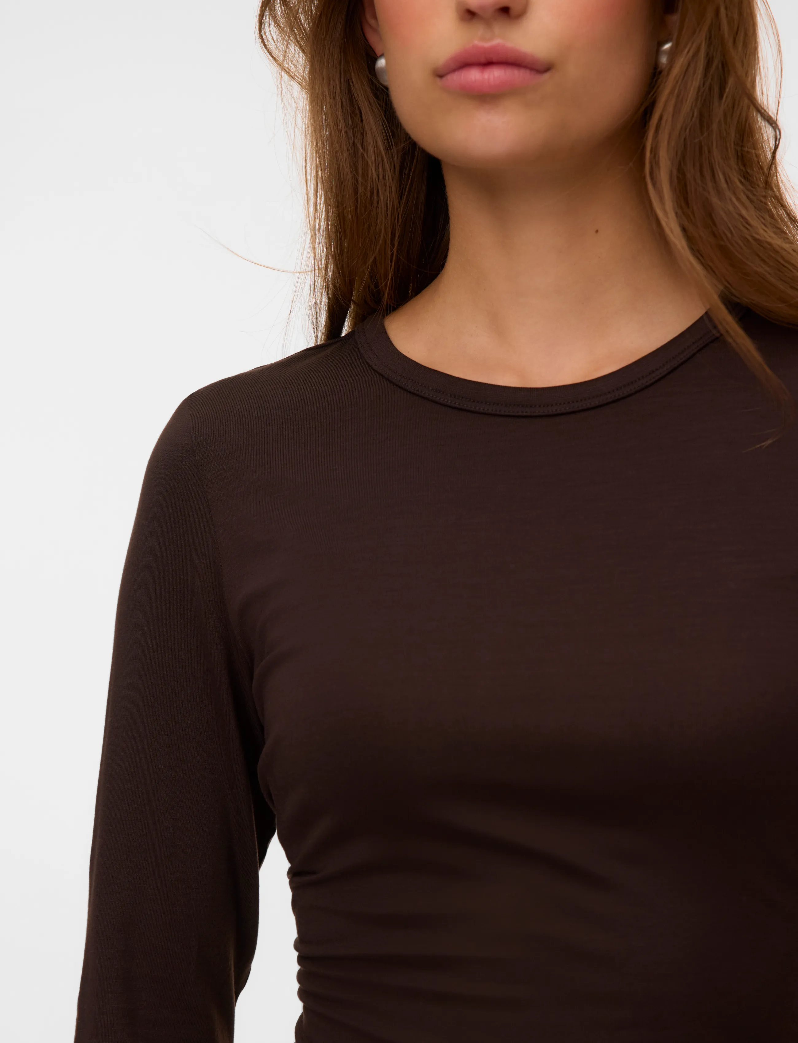 Vero Moda - VMADA LS TOP JRS NOOS - langärmlige tops - chocolate torte - 4
