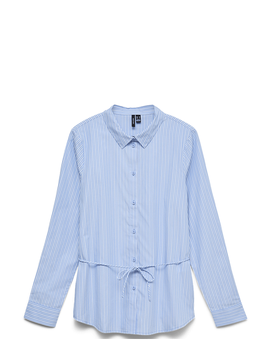 Vero Moda - VMELINA LS TIE SHIRT WVN - pikkade varrukatega särgid - hydrangea - 0