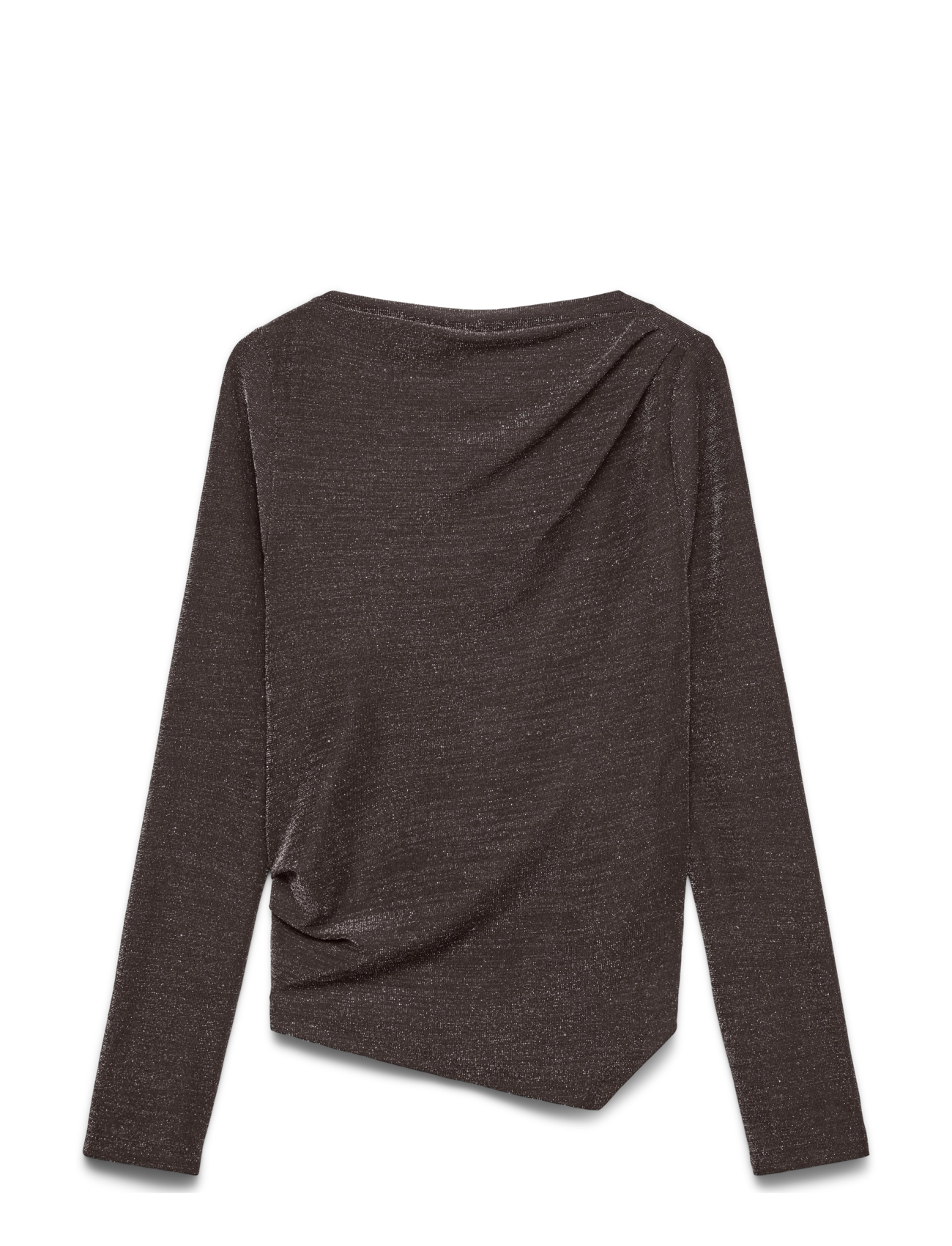 Vero Moda VMMILLE LS BOATNECK LX SHORT TOP NOOS - Vardagsstil - CHOCOLATE TORTE / brown