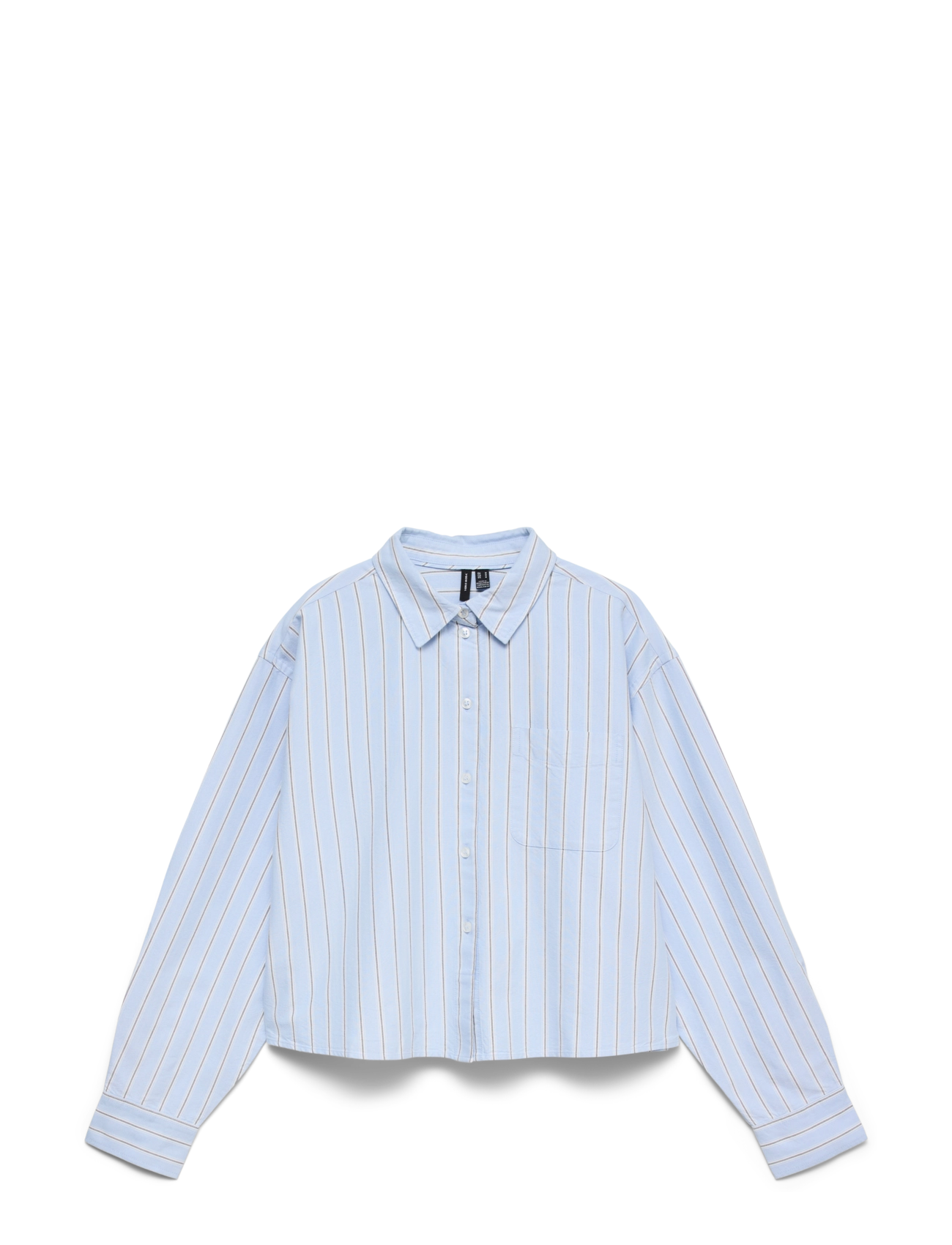 Vero Moda VMARIA LS SHORT BOXY SHIRT WVN NOOS - Langærmede skjorter - ICE MELT / blue
