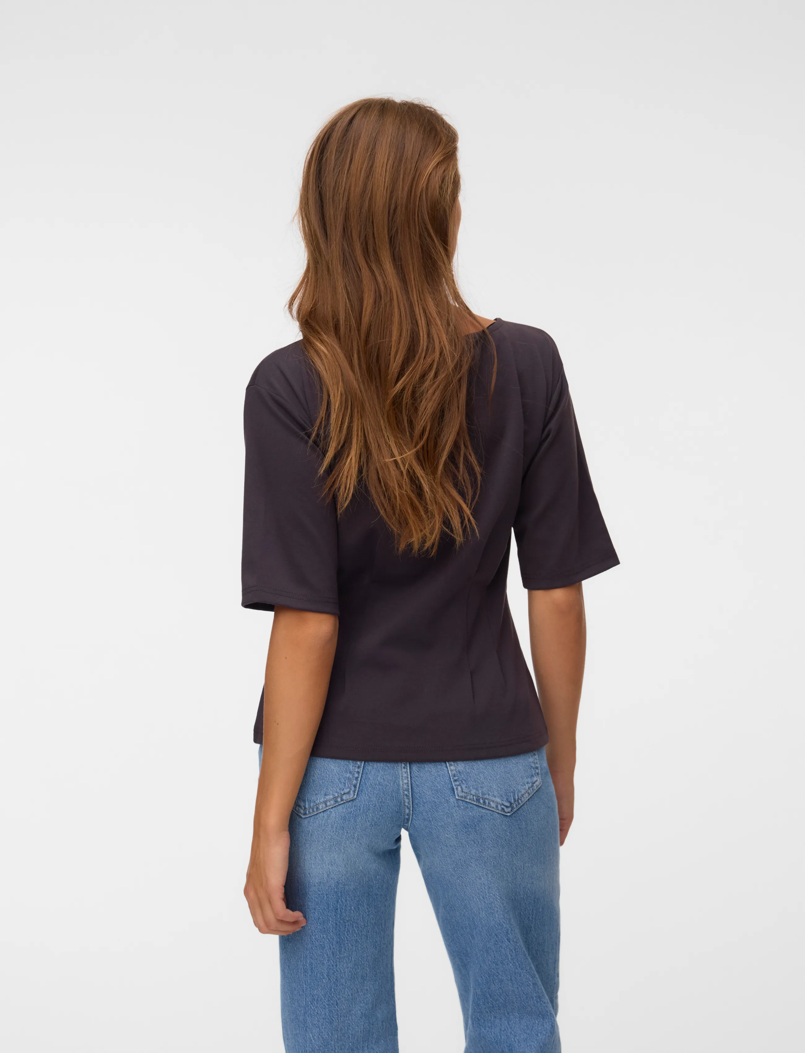 Vero Moda - VMBJORK SS BOATNECK TOP JRS - chocolate torte - 2