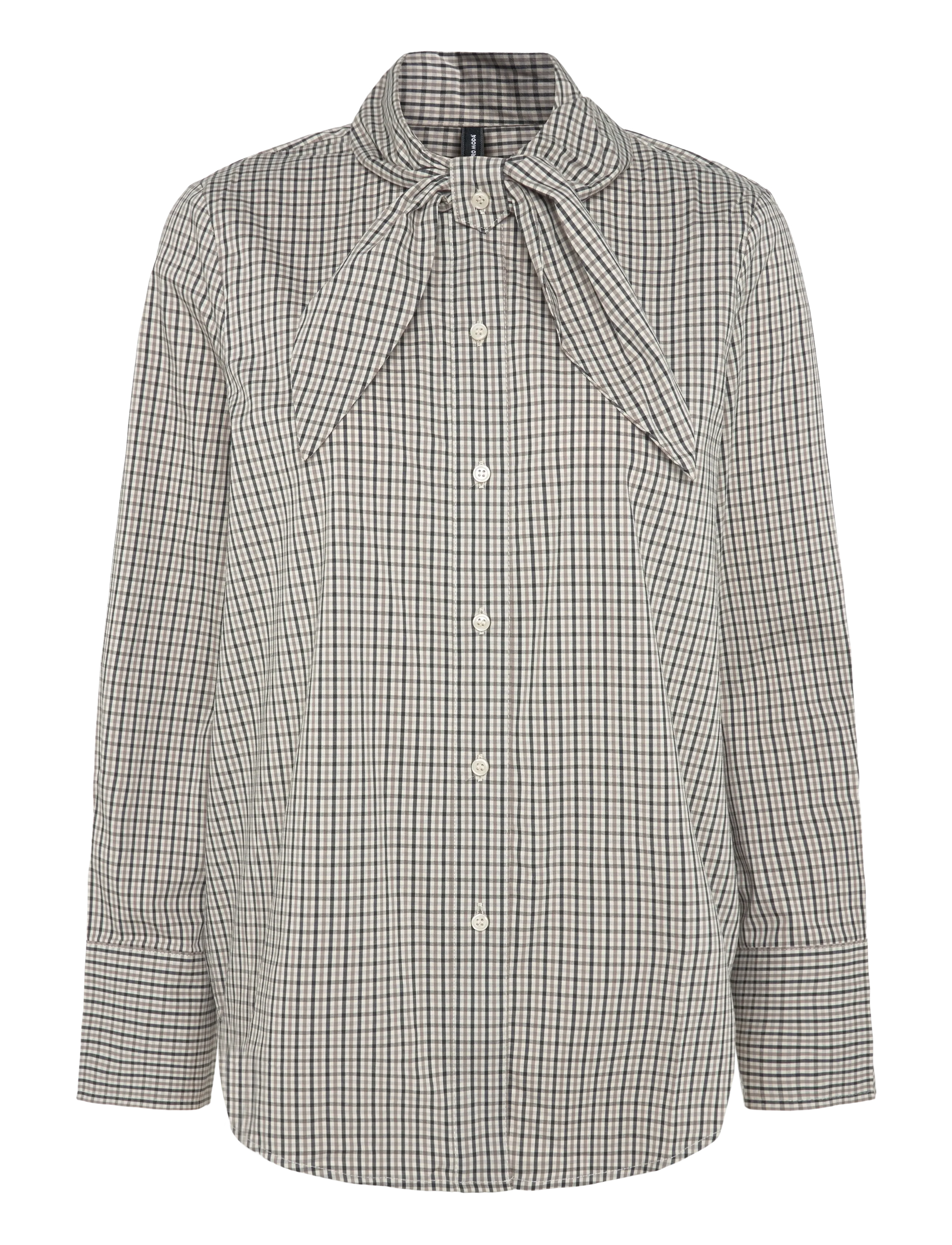 Vero Moda VMSYNNE LS NECK SCARF SHIRT WVN NOOS - Blouses & Shirts - OATMEAL / beige