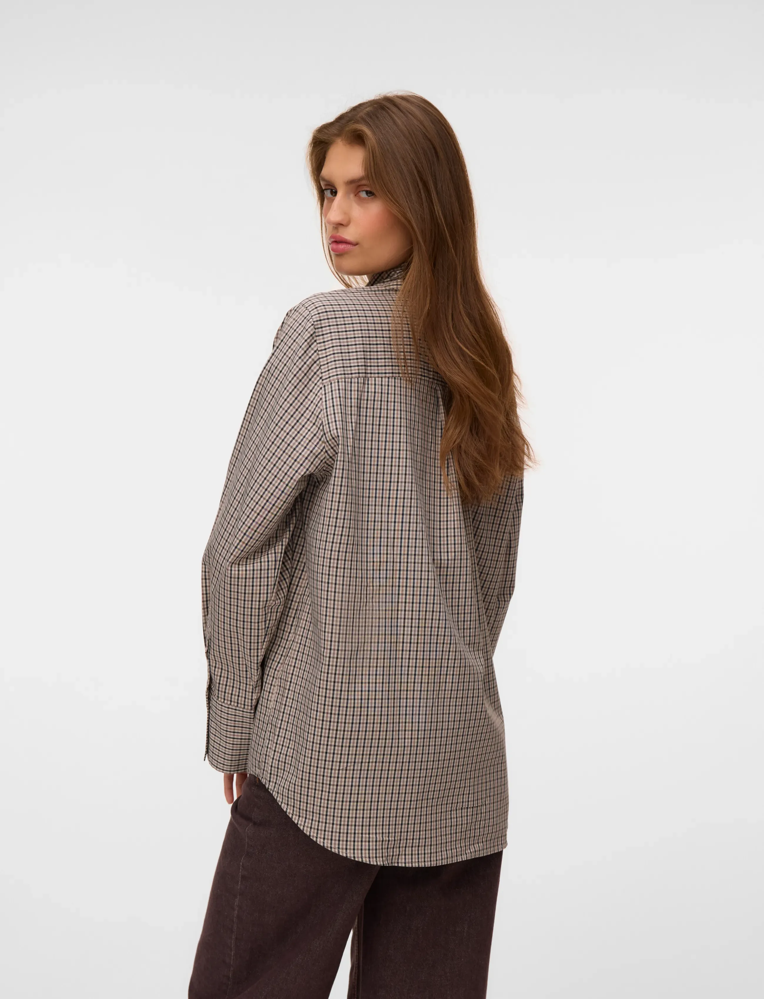 Vero Moda - VMSYNNE LS NECK SCARF SHIRT WVN NOOS - oatmeal - 3