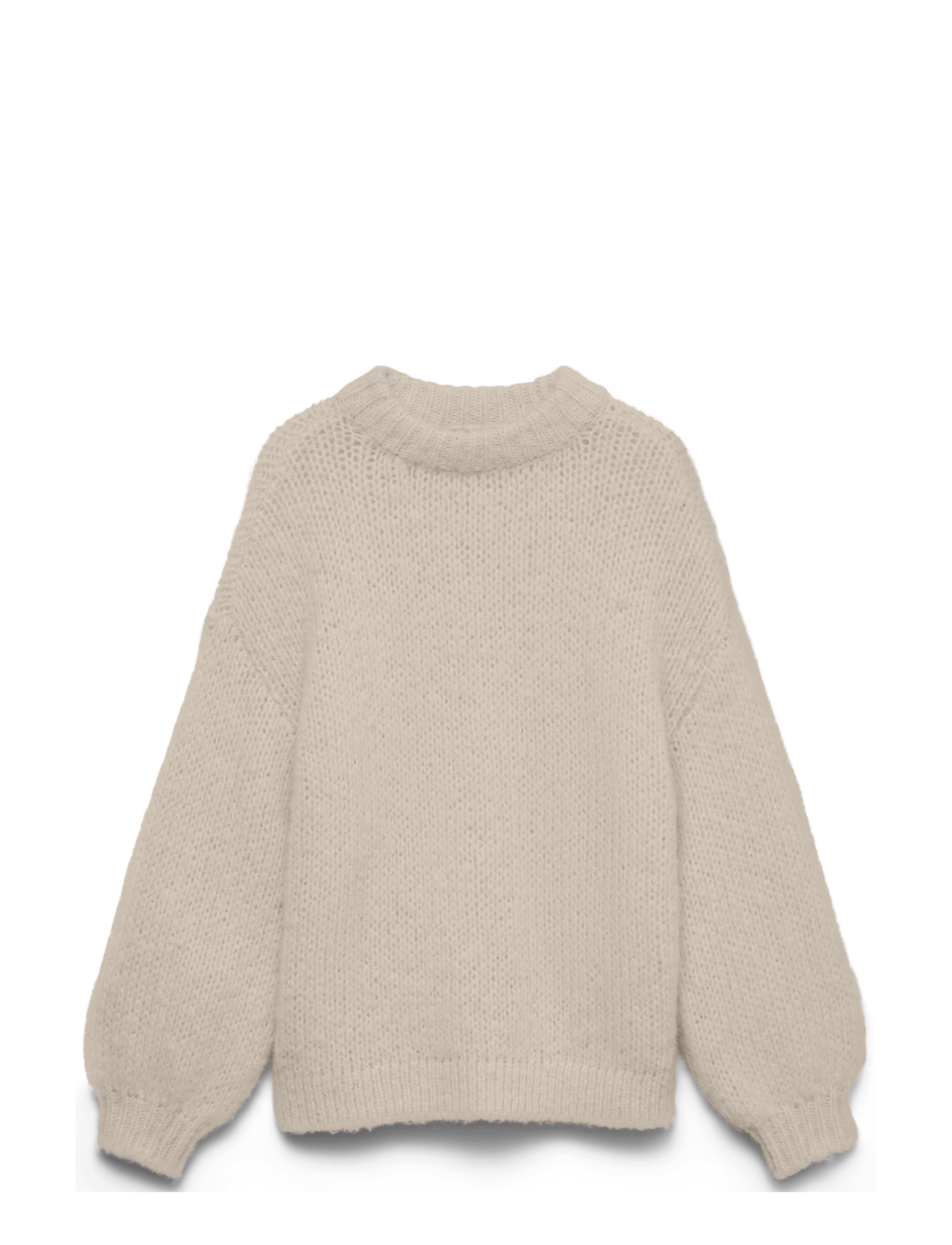 Vero Moda Vmmaybe Ls High Neck Pullover Noos, L, Knitwear, Creme - Jumpers, Frauen