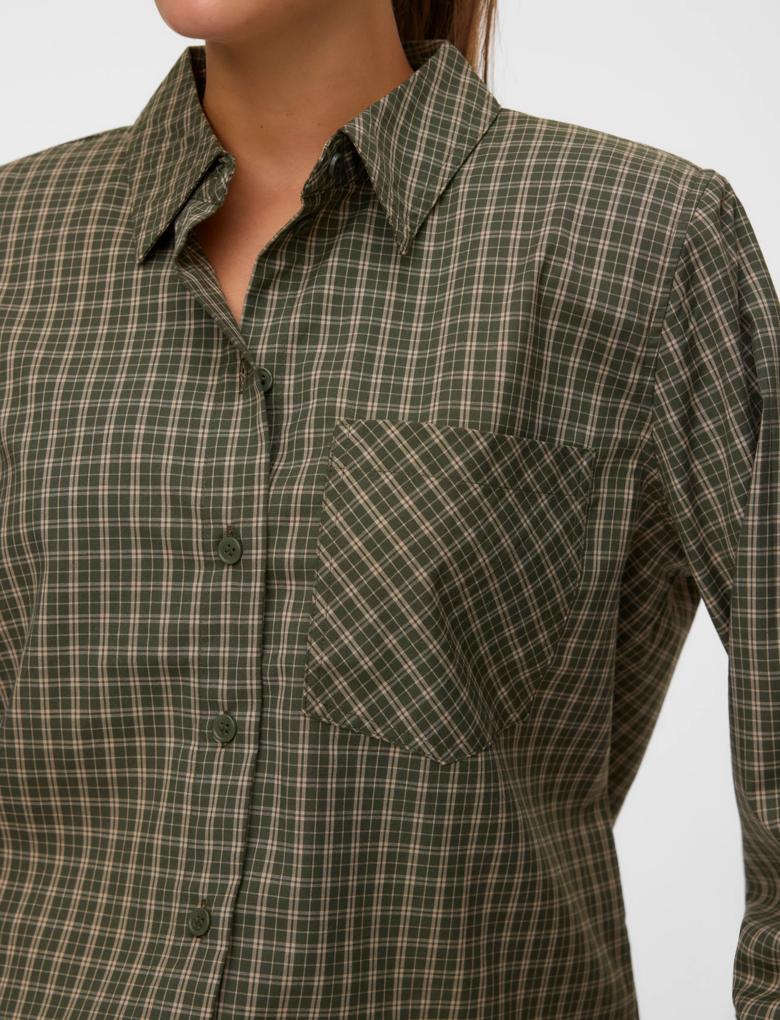 Vero Moda - VMKARA LS LOOSE CHECK SHIRT WVN - overshirts - forest night - 4