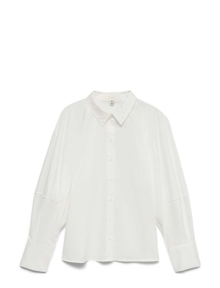 Vero Moda - VMJOY LS SHIRT WVN PR - snow white - 0