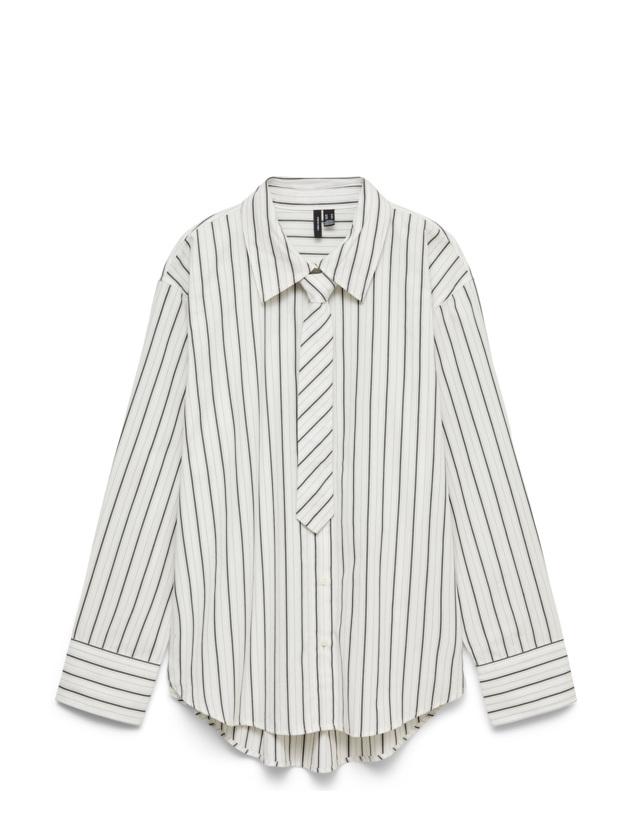 Vero Moda VMANYA LS LOOSE TIE SHIRT WVN - Vero Moda - CLOUD DANCER / white