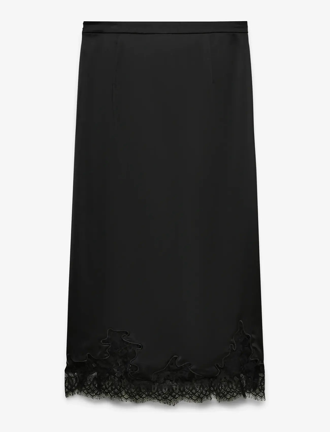 Vero Moda - VMGINNY HW LACE MIDI SKIRT EXP - midi skirts - black - 1