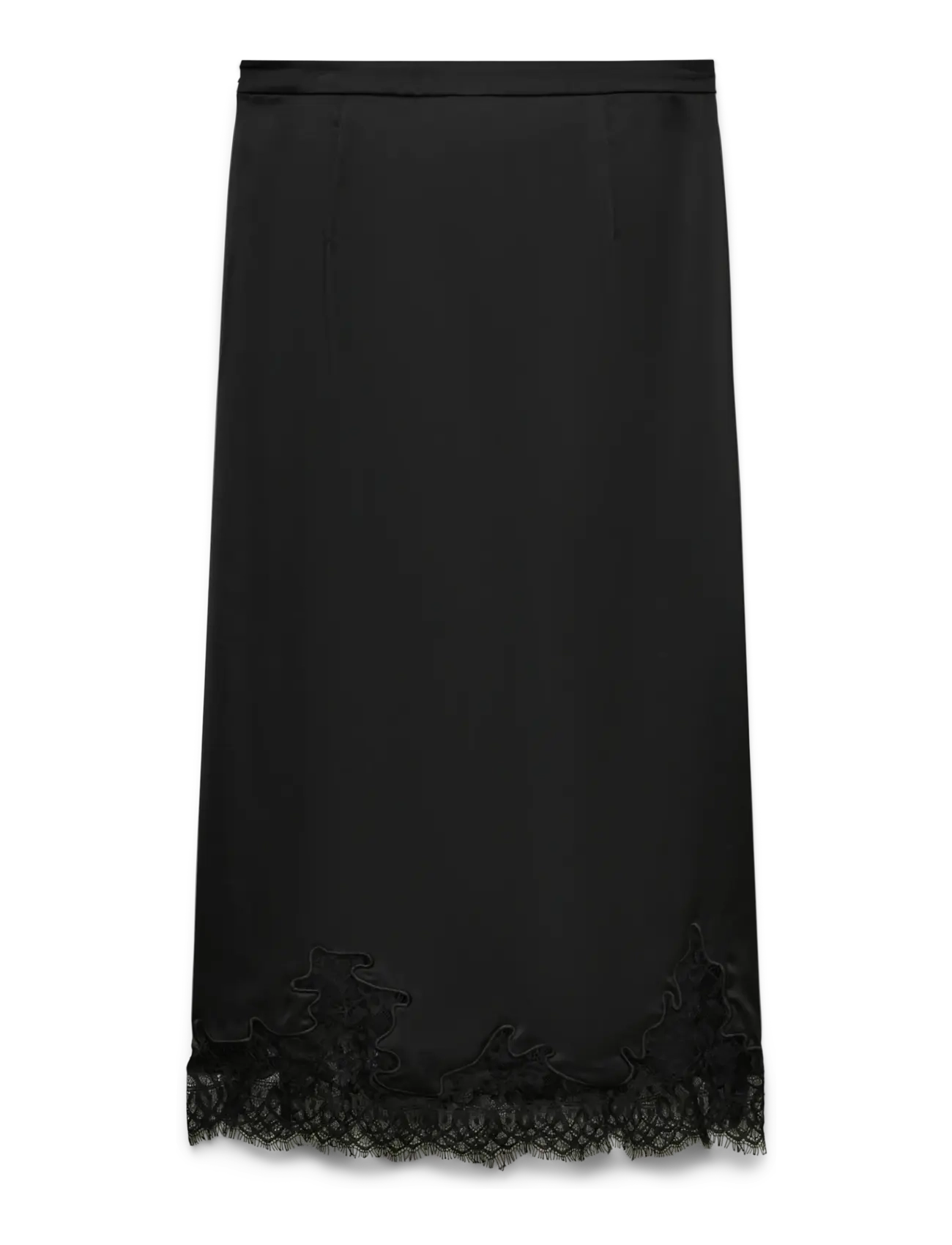 Vero Moda VMGINNY HW LACE MIDI SKIRT EXP - Röcke - BLACK / black